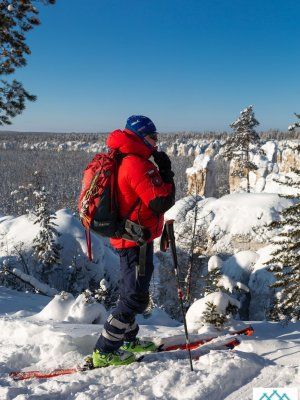 Зима на реке Синяя. Синские Столбы