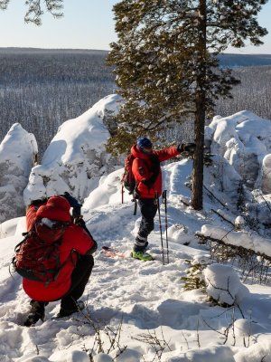 Зима на реке Синяя. Синские Столбы