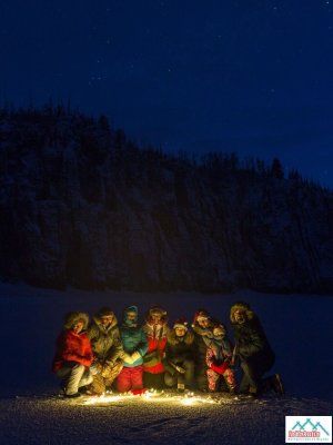 Зима на реке Синяя. Синские Столбы