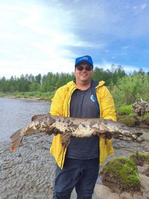 Рыбалка на тайменя на реке Дянышка