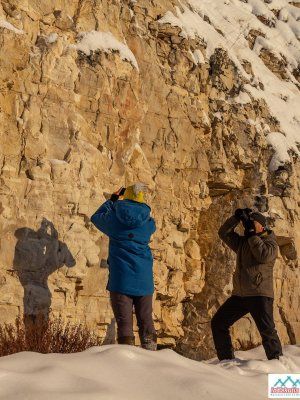 Зима на реке Синяя. Синские Столбы